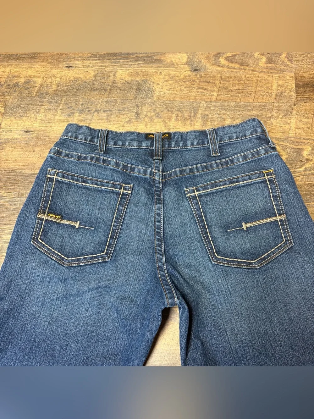 Ariat M5 Straight Fit Straight Leg Jeans Mens 34x36 Blue Denim Rebar